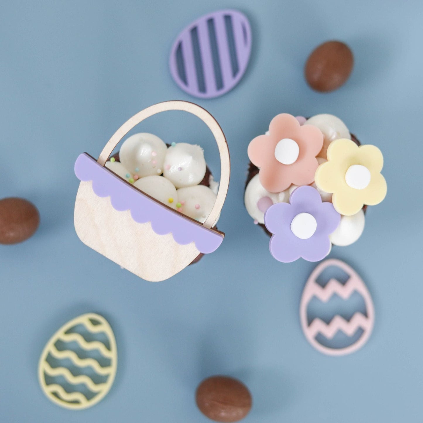 Acrylic Egg Cupcake Charms
