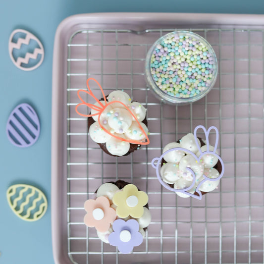 Acrylic Bunny Cupcake Charm