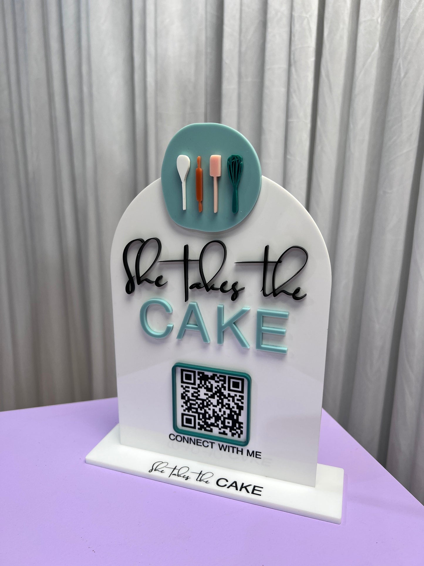 Business Socials QR Sign