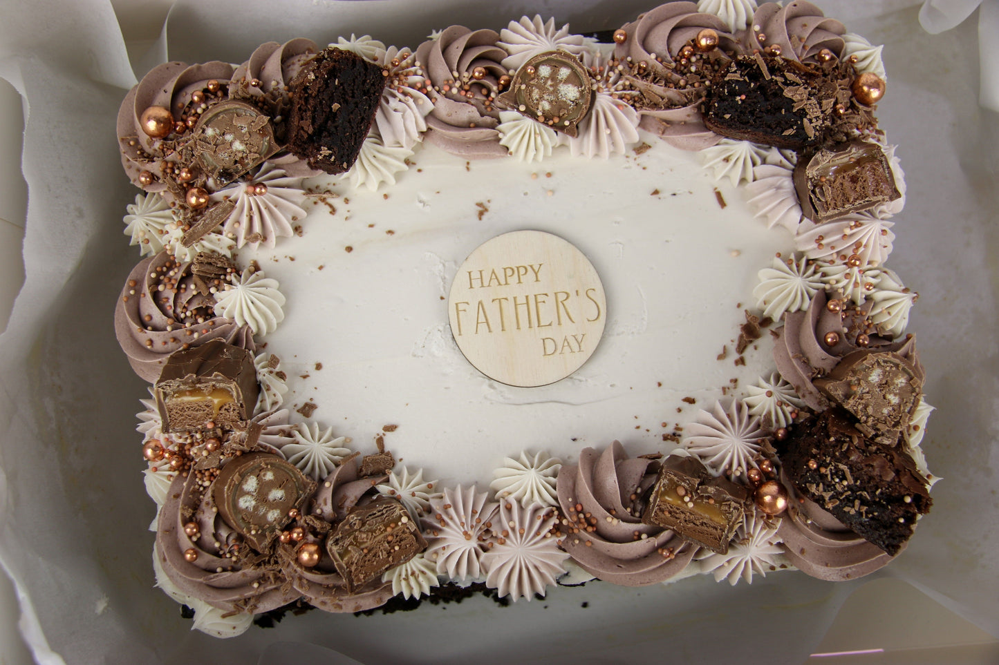 Engraved Father's Day disc topper