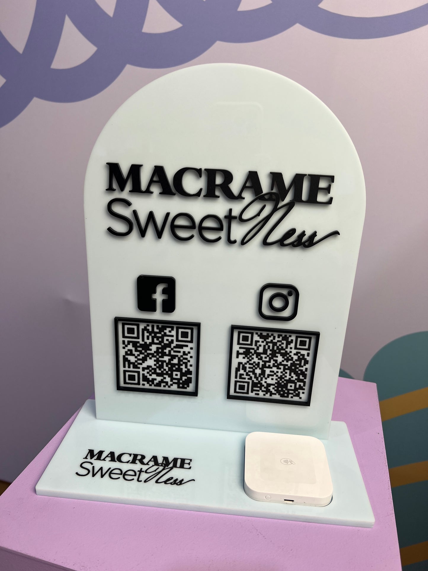 Business Socials QR Sign