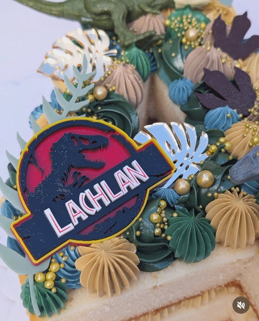 Jurassic Theme Cake Topper