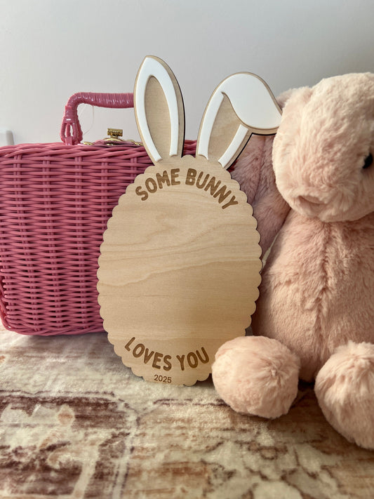 Some Bunny Loves You footprint plaque