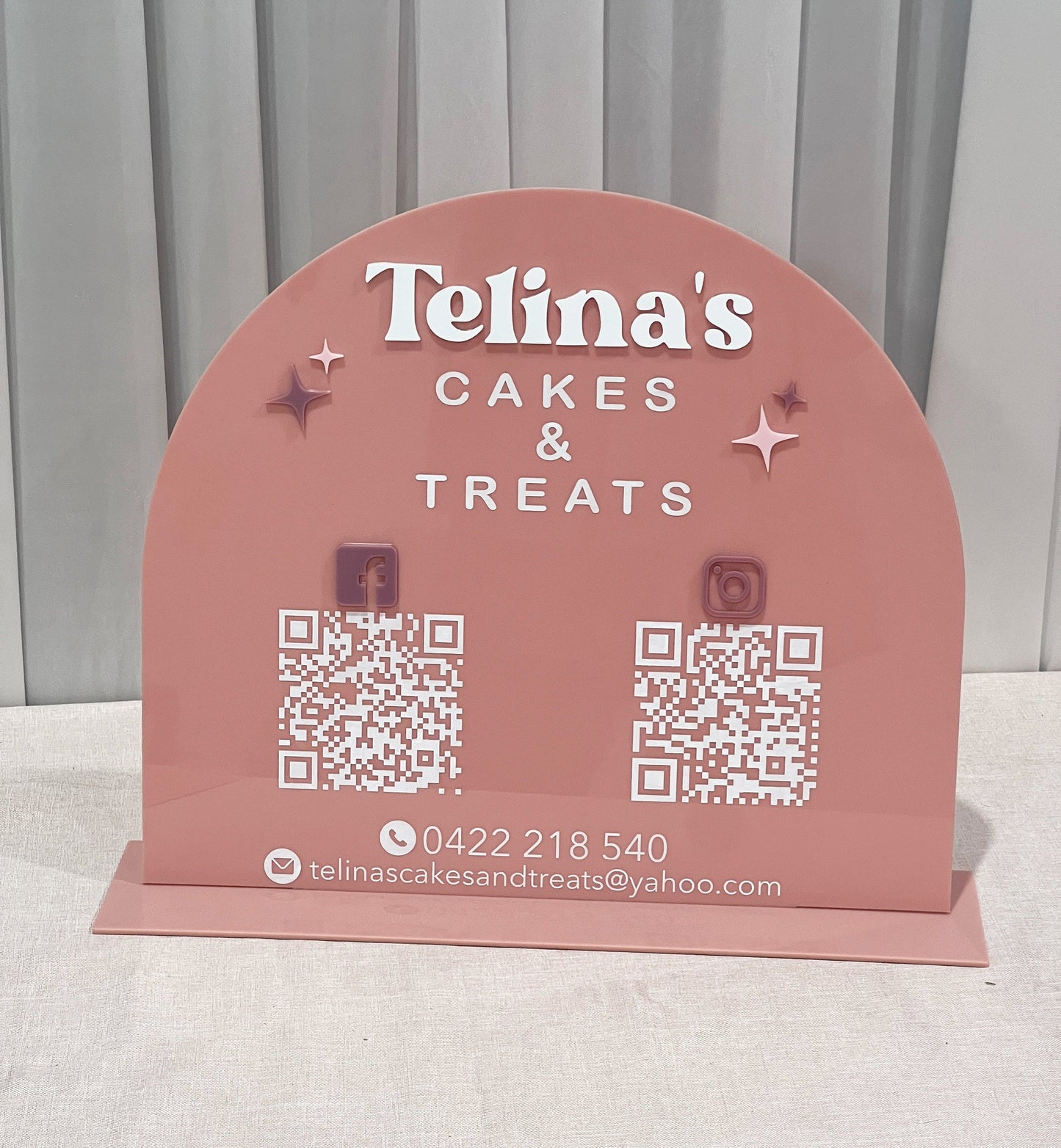 Business Socials QR Sign