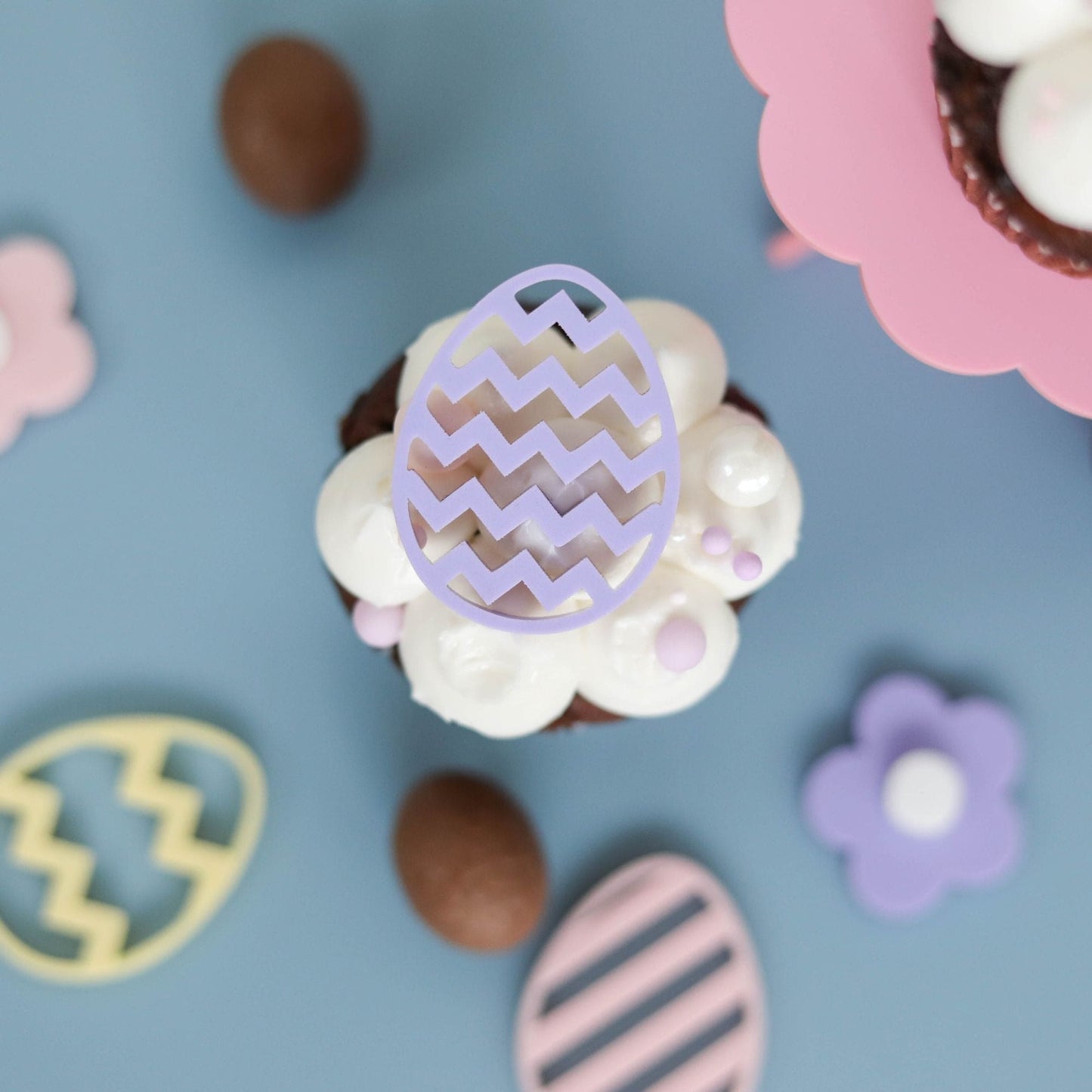 Acrylic Egg Cupcake Charms