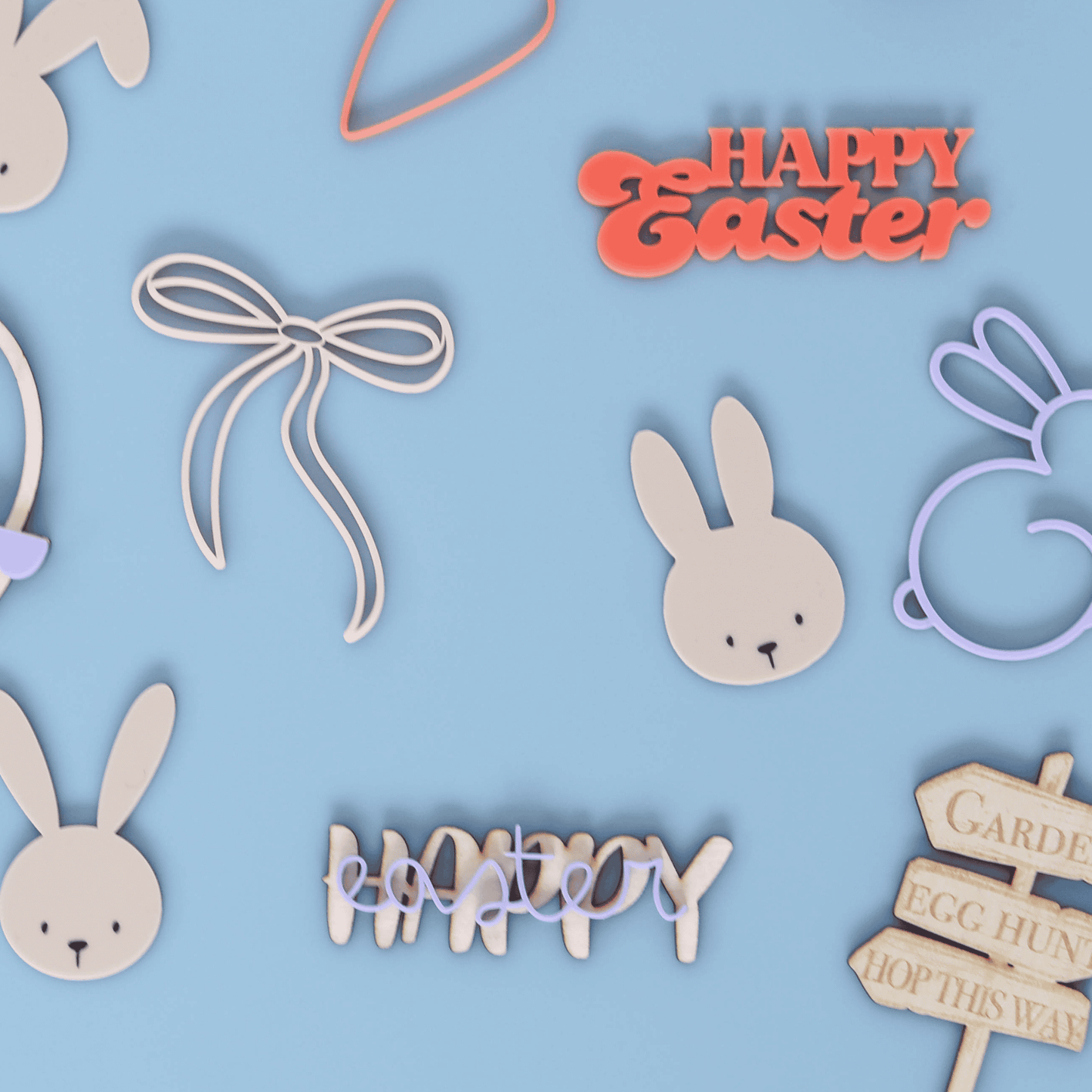 Acrylic Happy Easter Charm