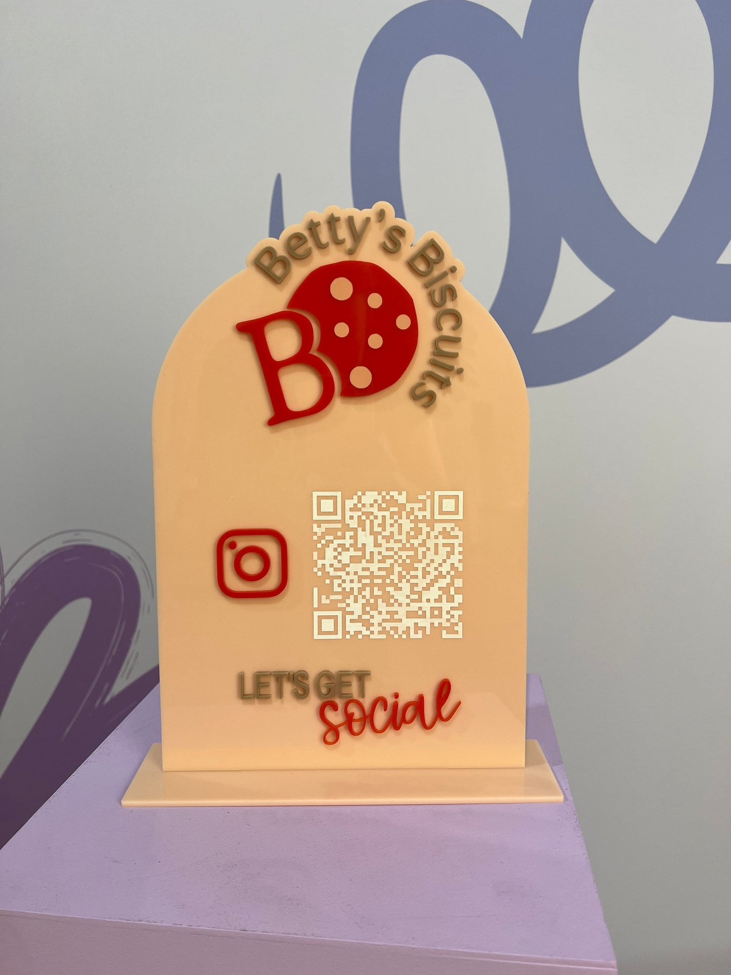 Business Socials QR Sign