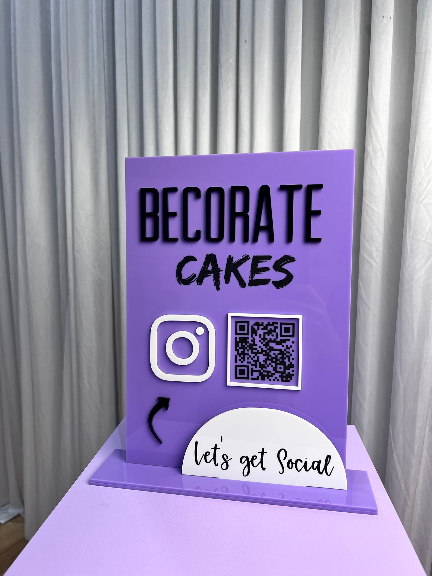 Business Socials QR Sign