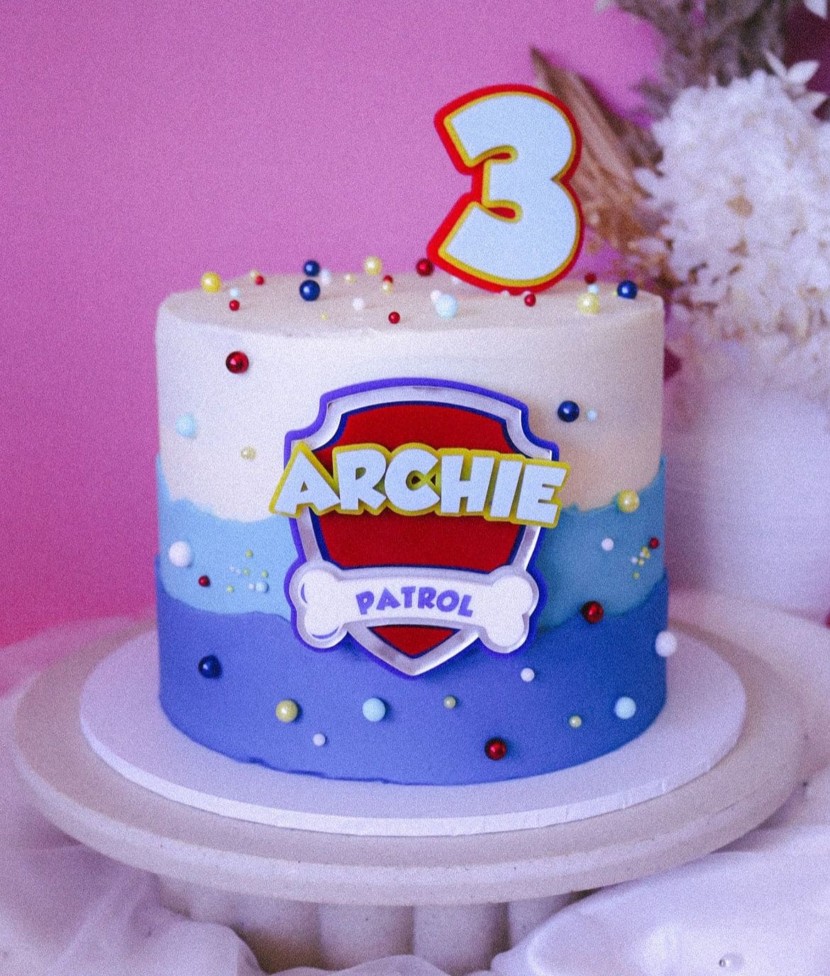 Paw Patrol Themed Toppers, Badge & Charms