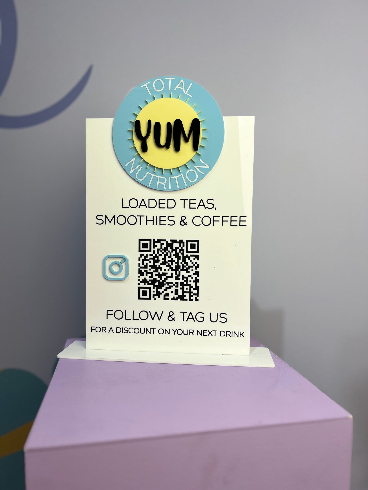 Business Socials QR Sign