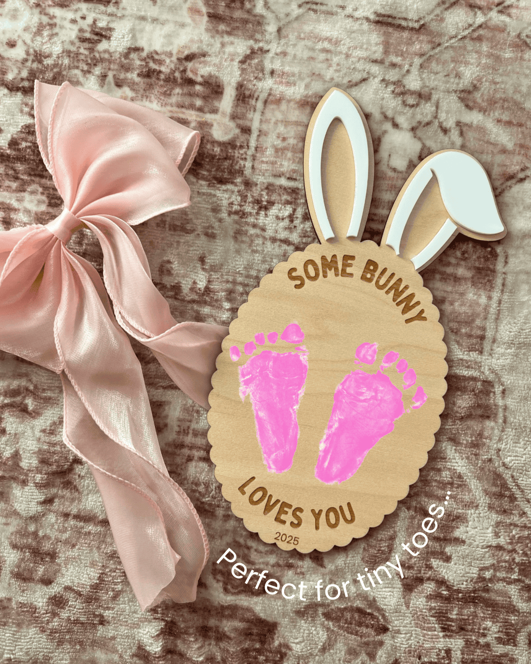 Some Bunny Loves You footprint plaque