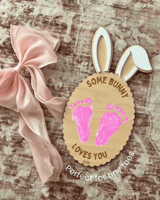 Some Bunny Loves You footprint plaque