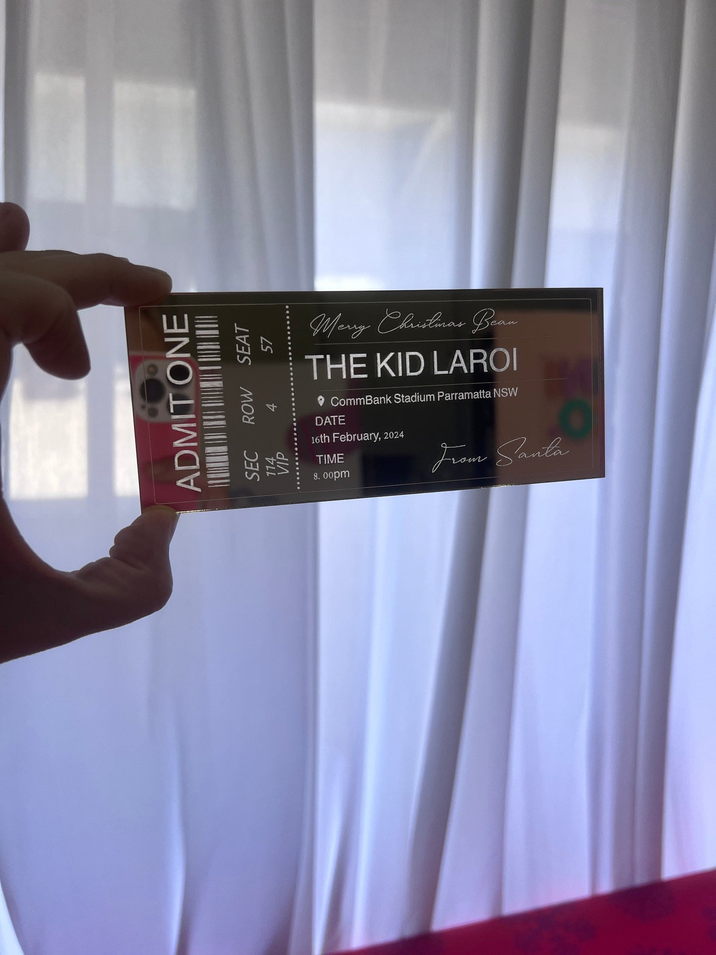 Acrylic Mirror Ticket Gift