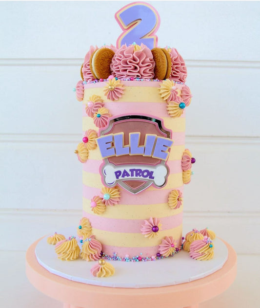 Paw Patrol Themed Toppers, Badge & Charms