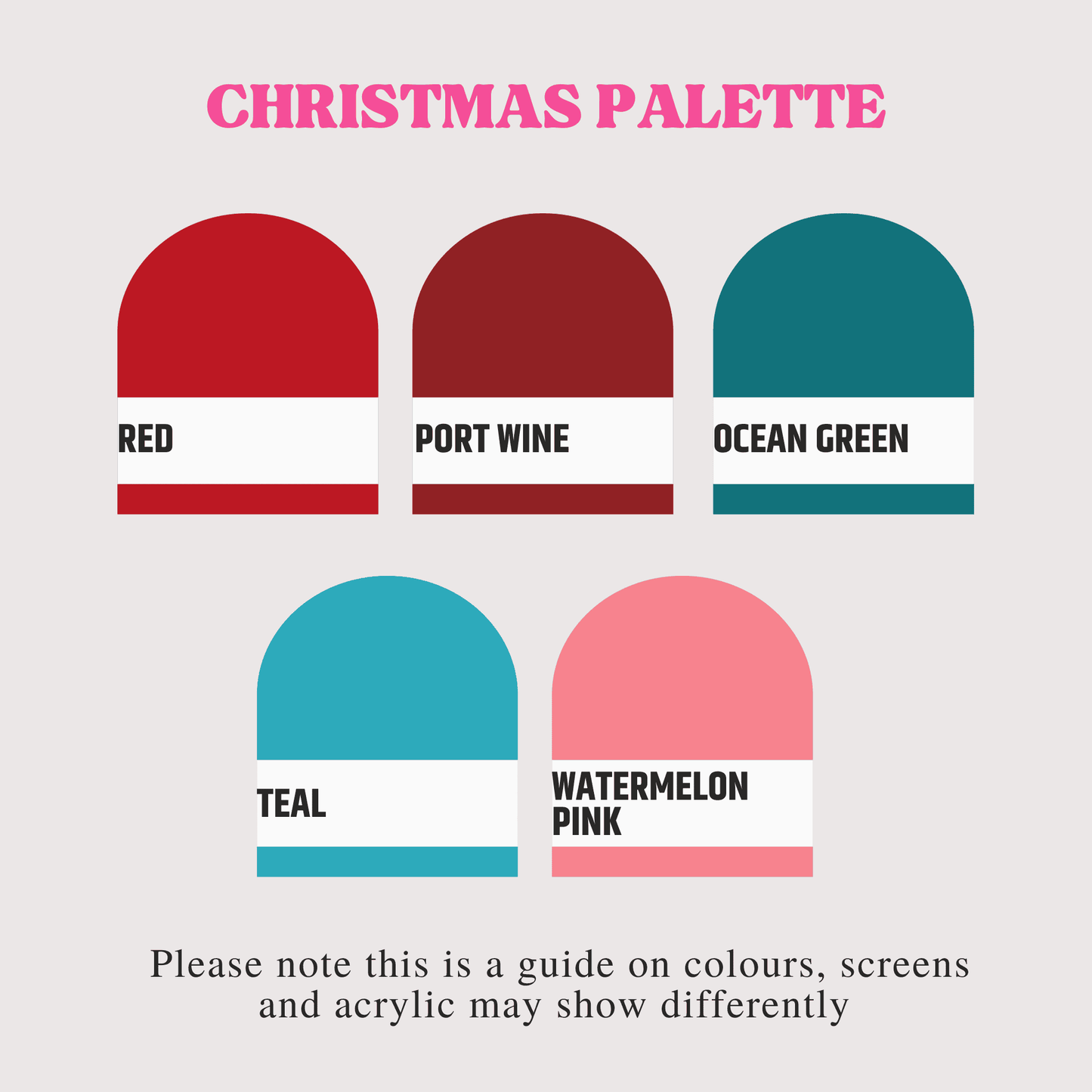 Christmas Advent Calander Colours