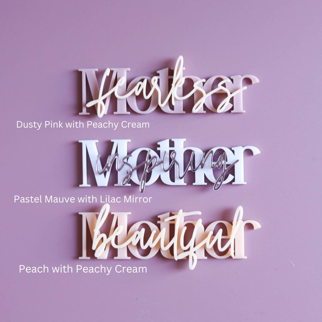 Layered 'beautiful ' Mother Charms