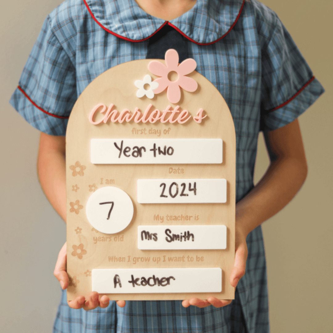 Daisy Themed - Back to School Milestone Board