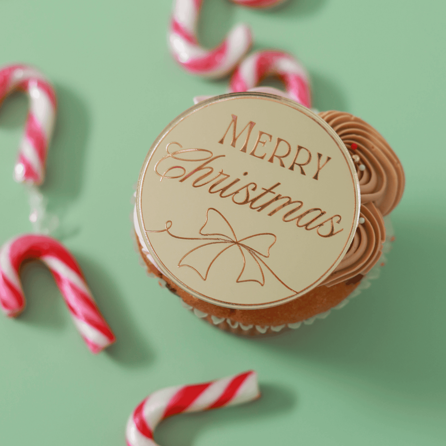 Engraved Merry Christmas Disc Topper