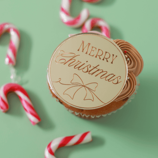 Engraved Merry Christmas Disc Topper