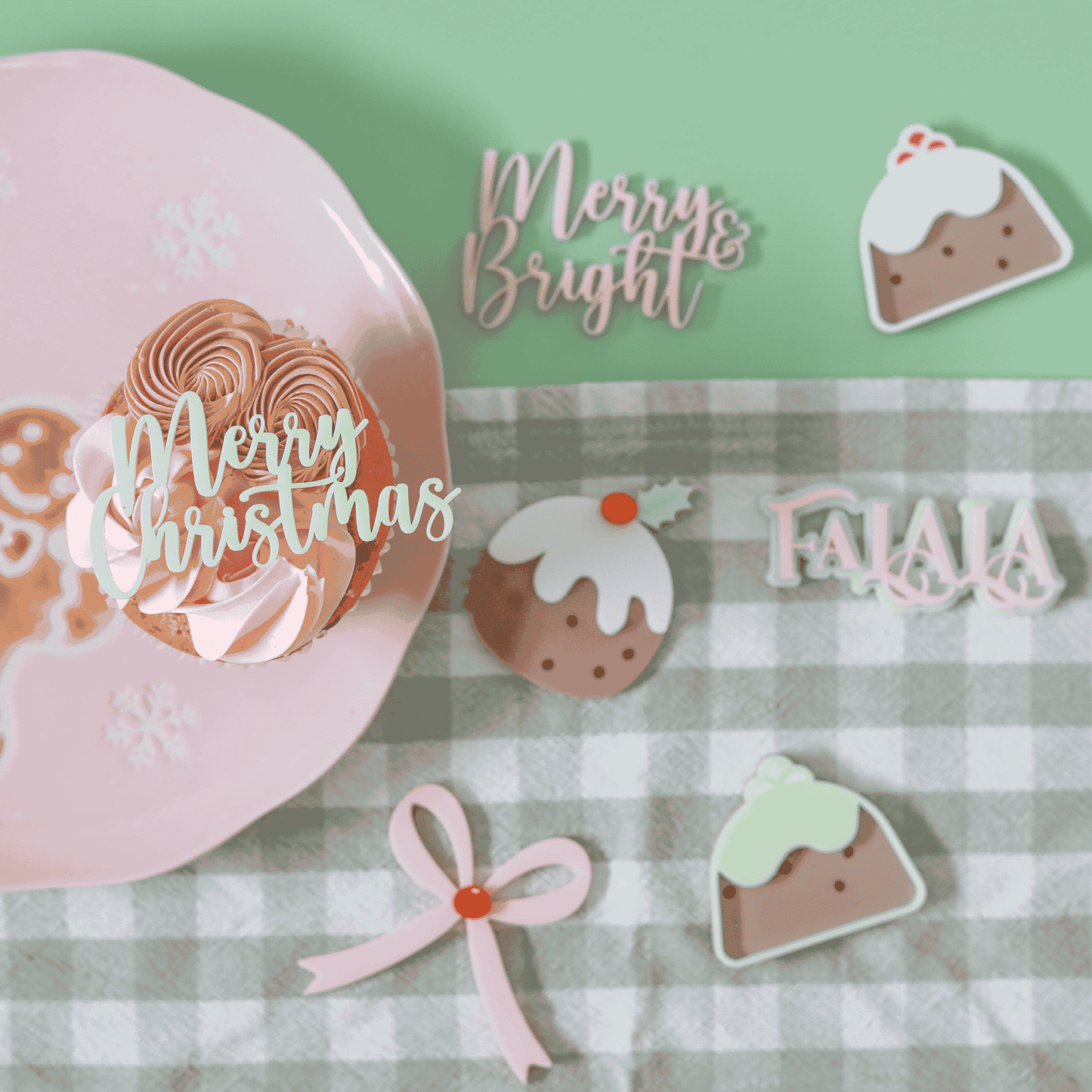 Merry And Bright & Merry Christmas Charms