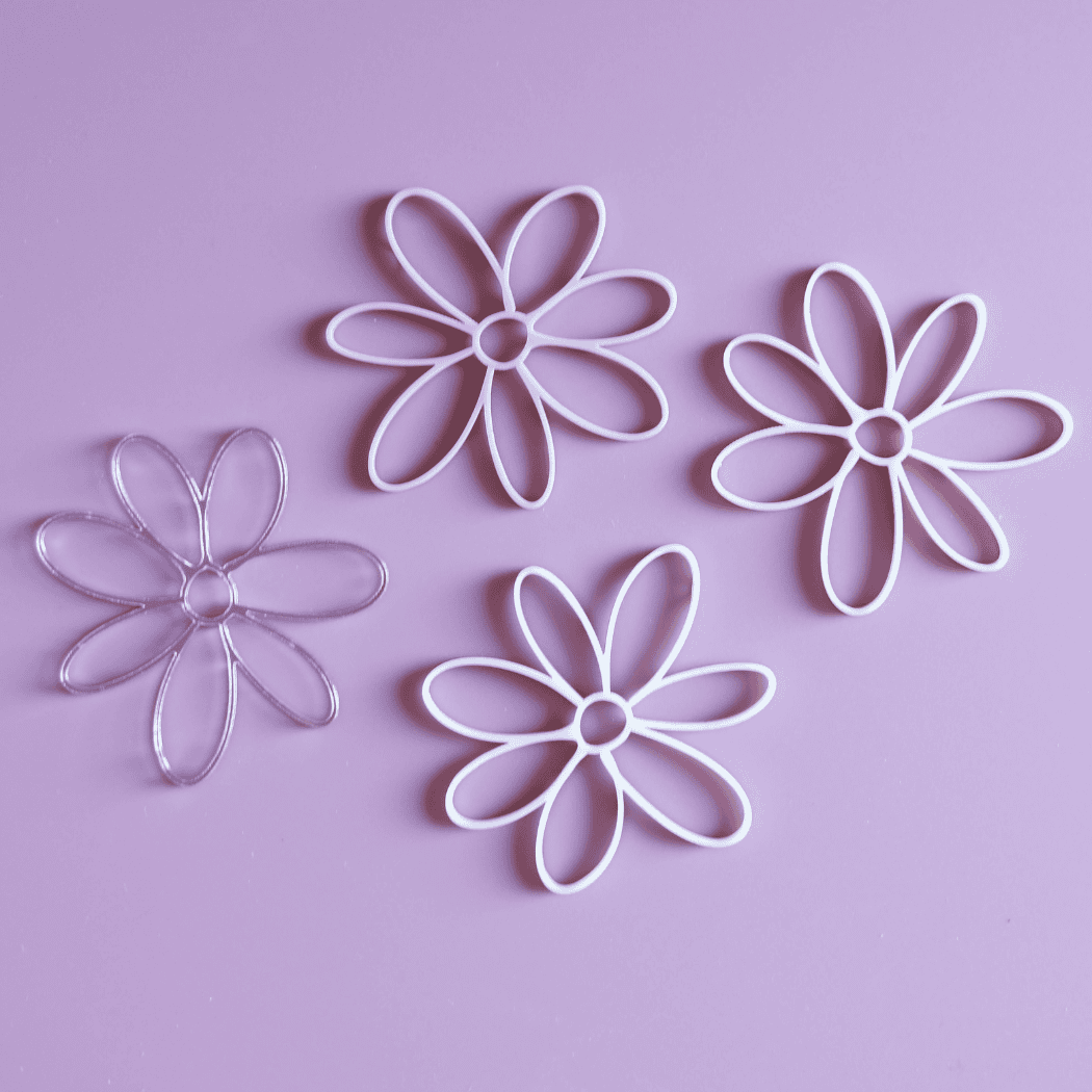 Flower Line Art Charm