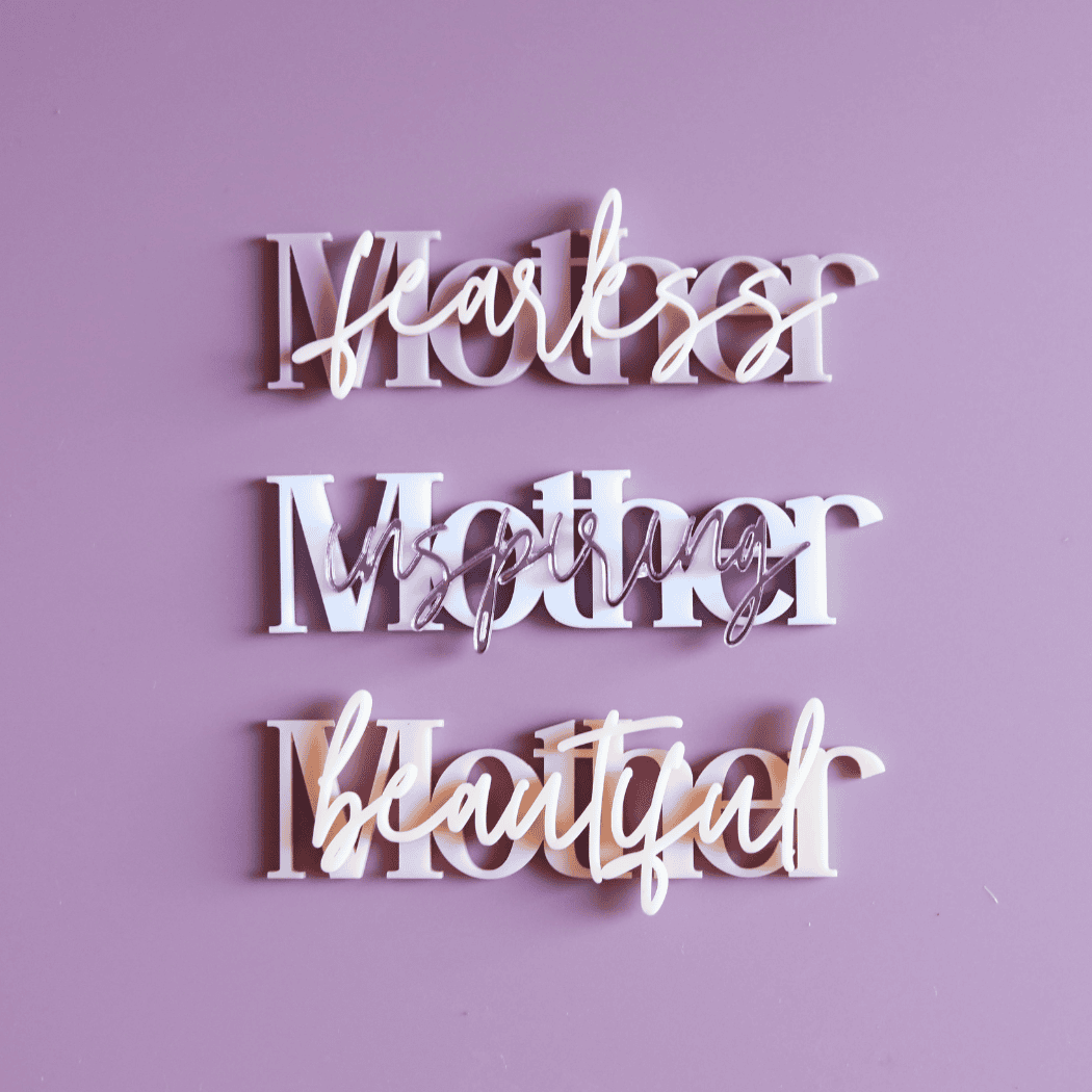 Layered 'beautiful ' Mother Charms