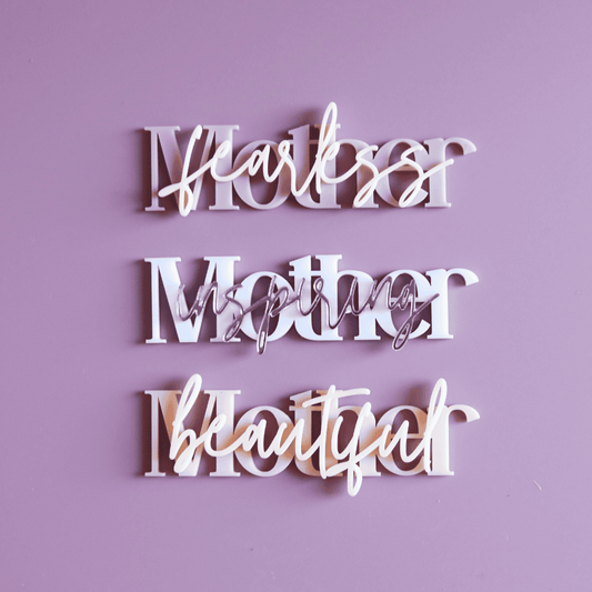Layered 'Inspiring' Mother Charms