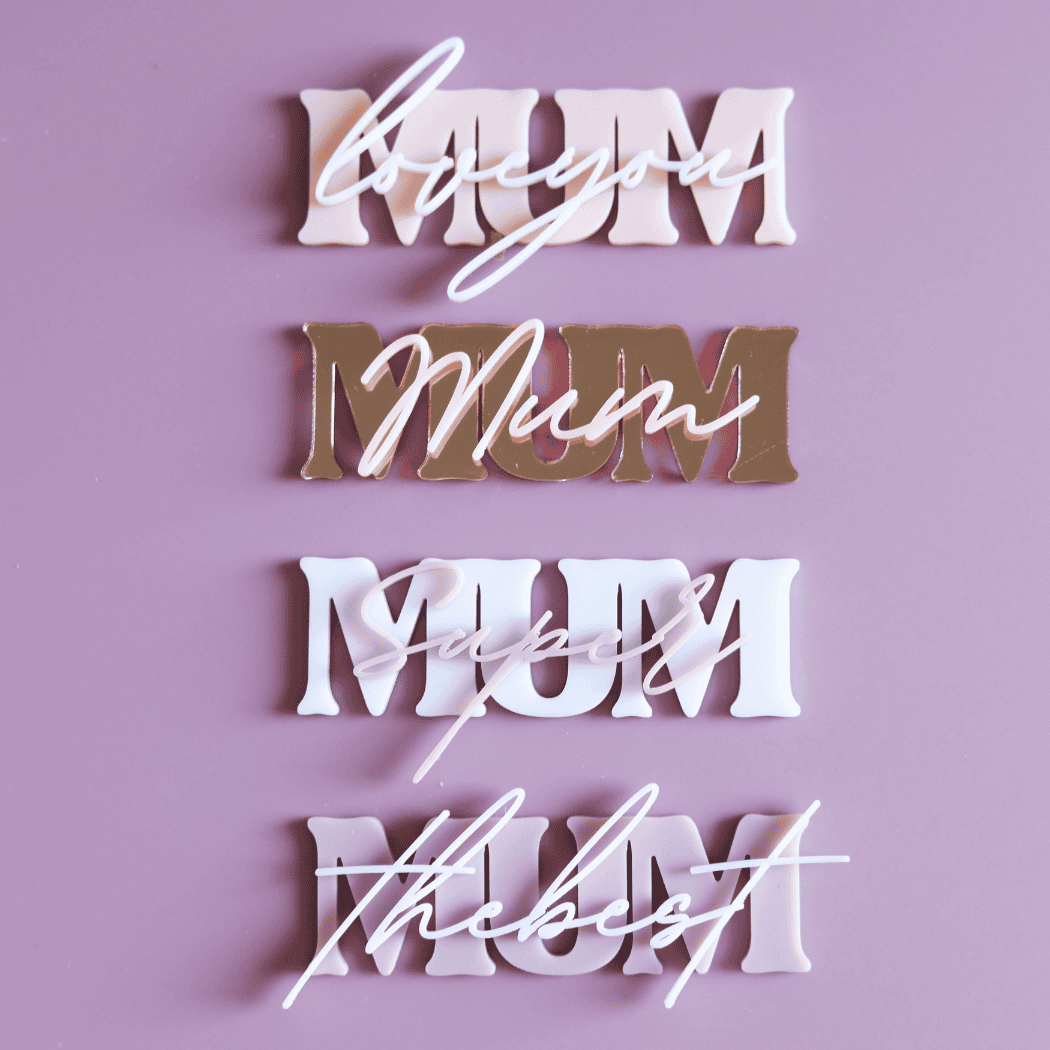 Layered Love you Mum Charms