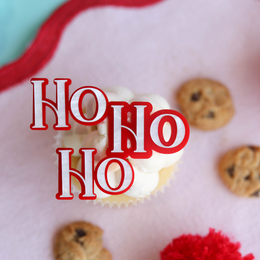 Ho Ho Ho Christmas Cupcake Charm