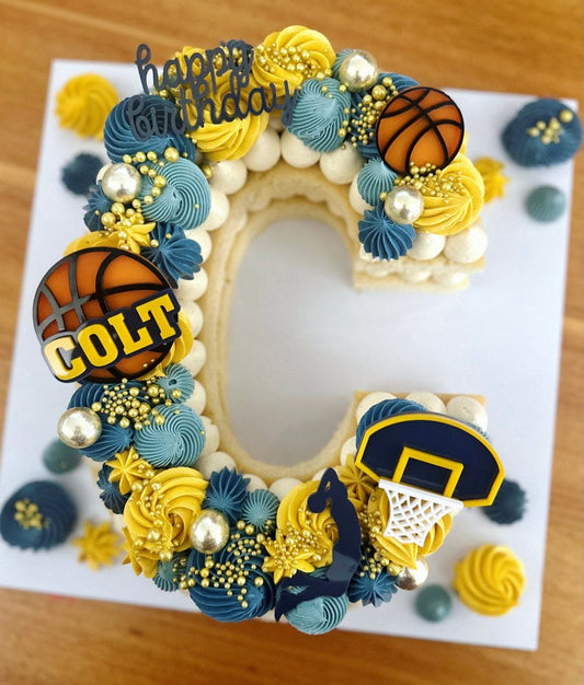Sports Themed Cake Charms (Soccer & Basketball)