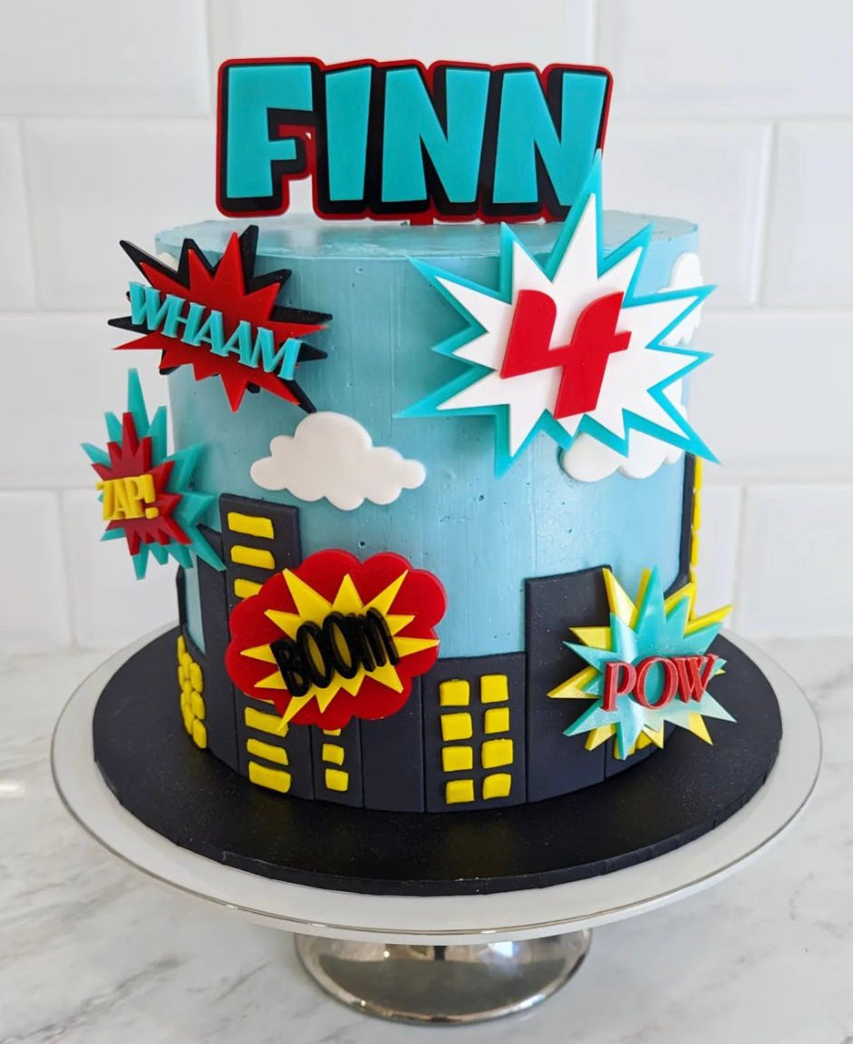 Superhero Style Cake Topper