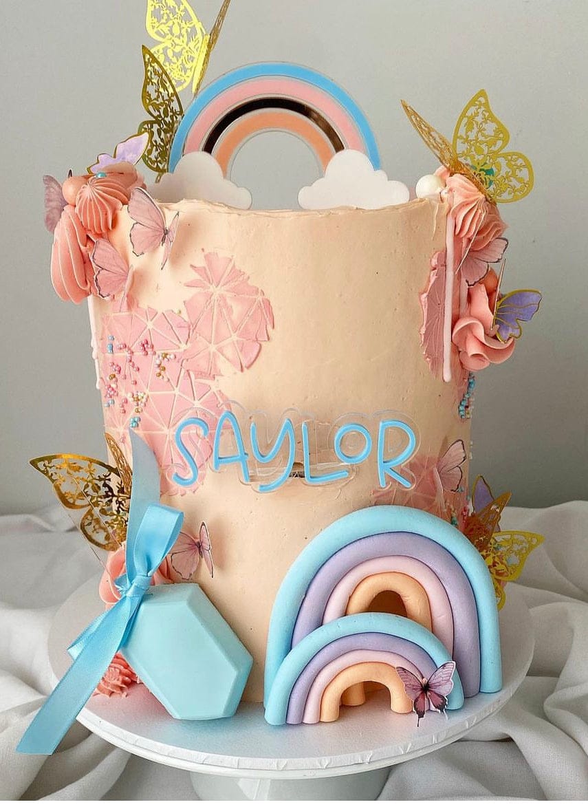 Rainbow Cake Topper