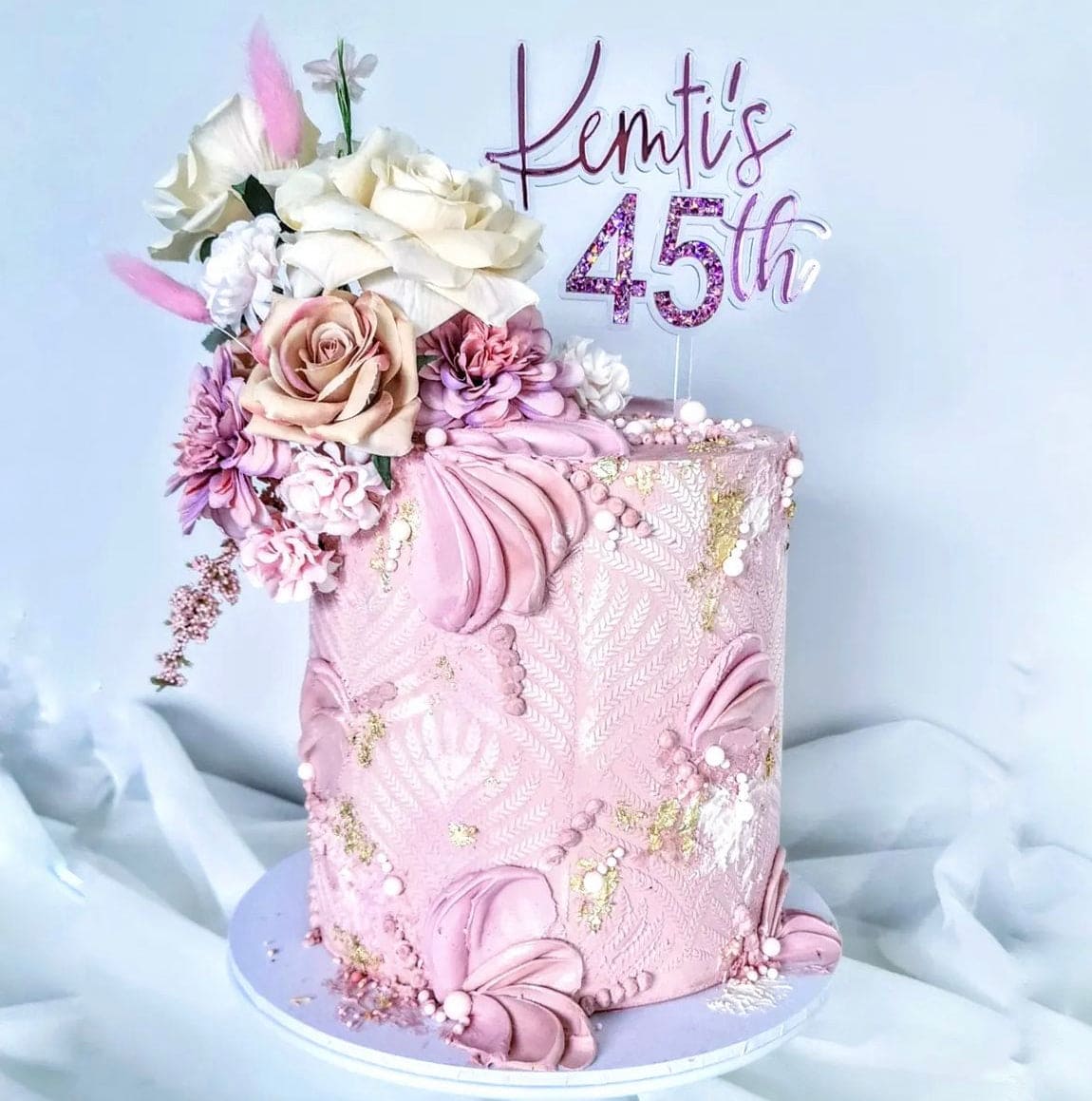 Floating Mirror & Chunky Glitter Cake Topper