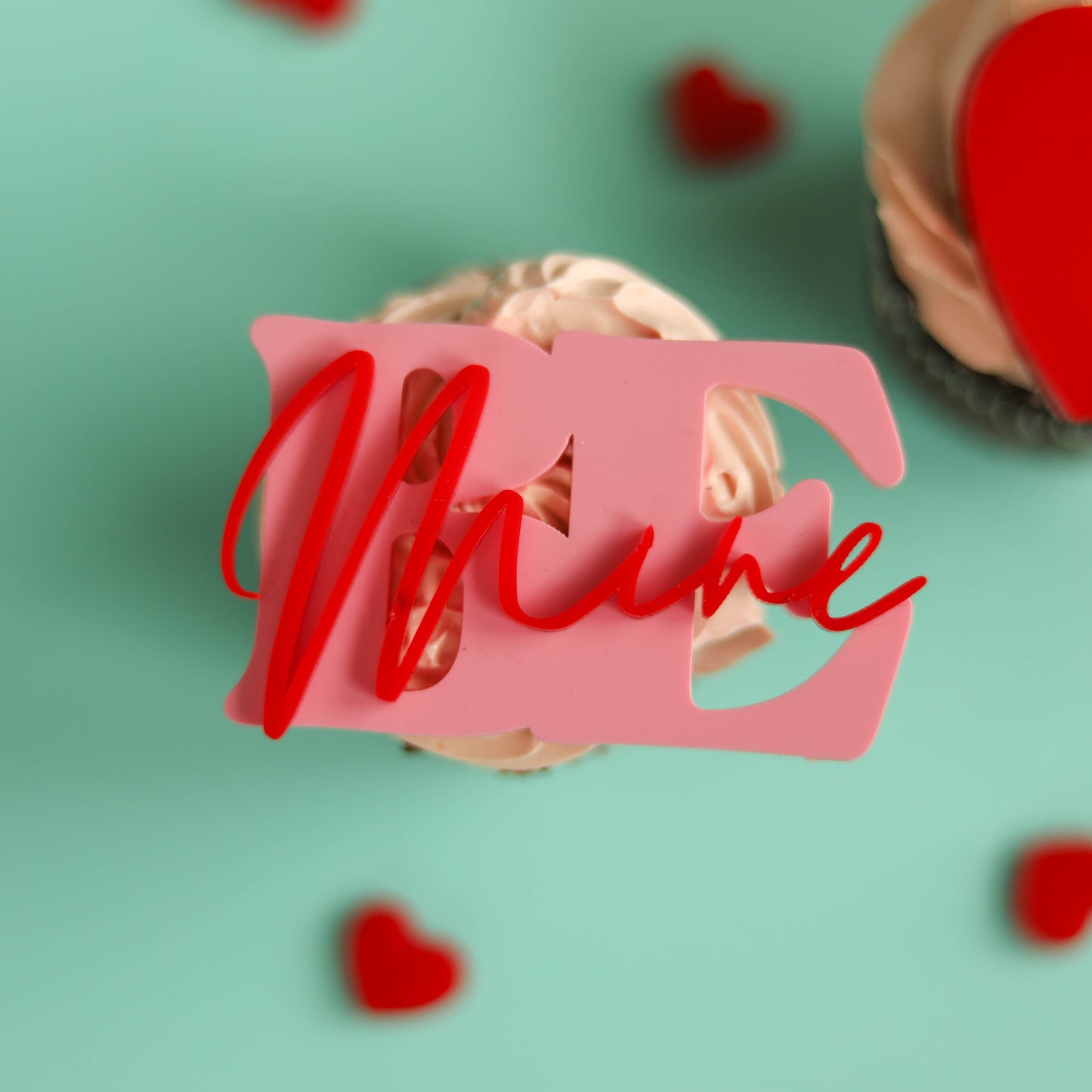 Acrylic Text Cake Charm
