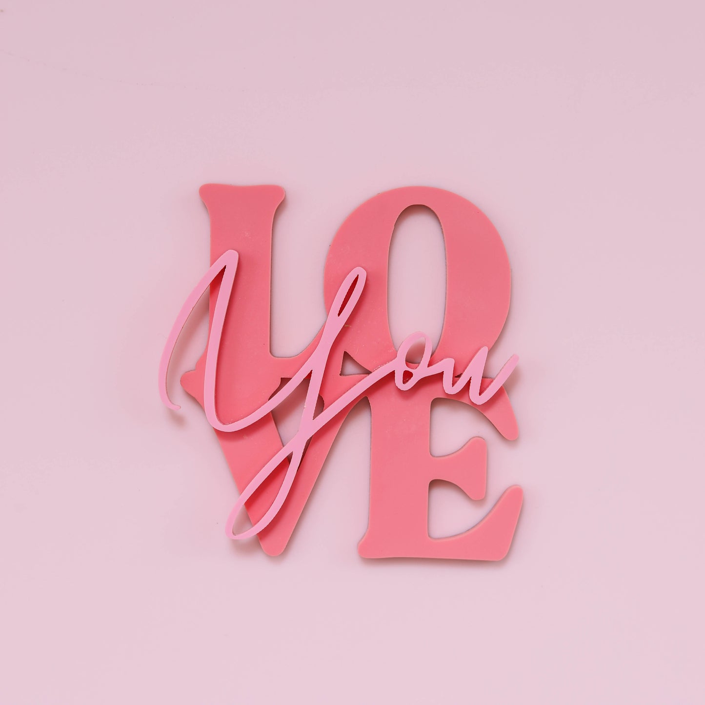 Acrylic Valentines Day cake Charm
