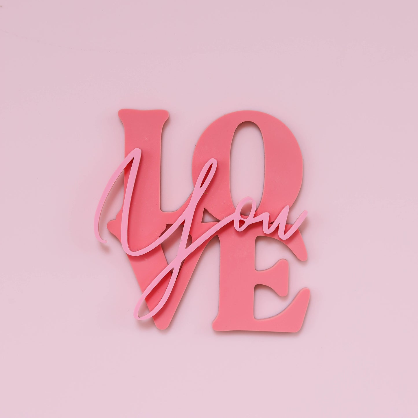 Acrylic Valentines Day Cupcake Charm
