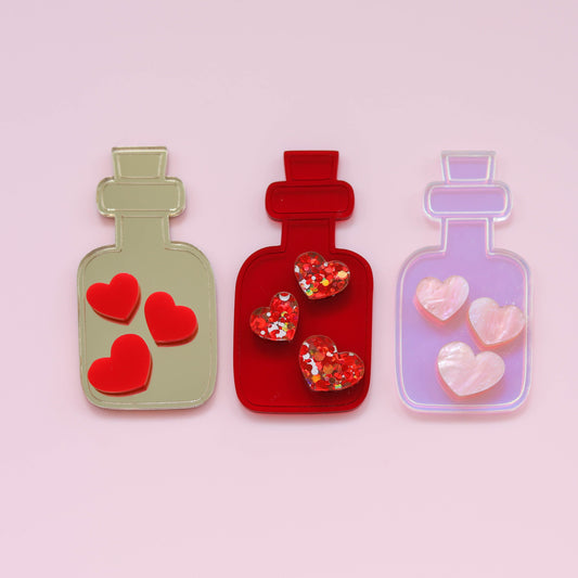 Acrylic Love Potion Cupcake Charm