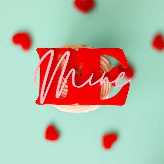 Acrylic Text Cake Charm