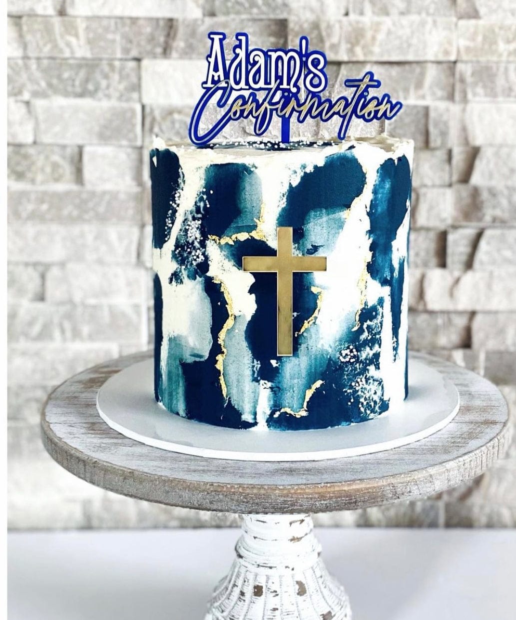 Acrylic Cake Topper With Cross