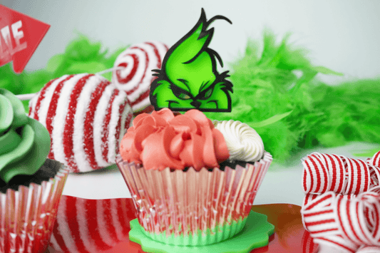 Acrylic Grinch Cupcake Topper