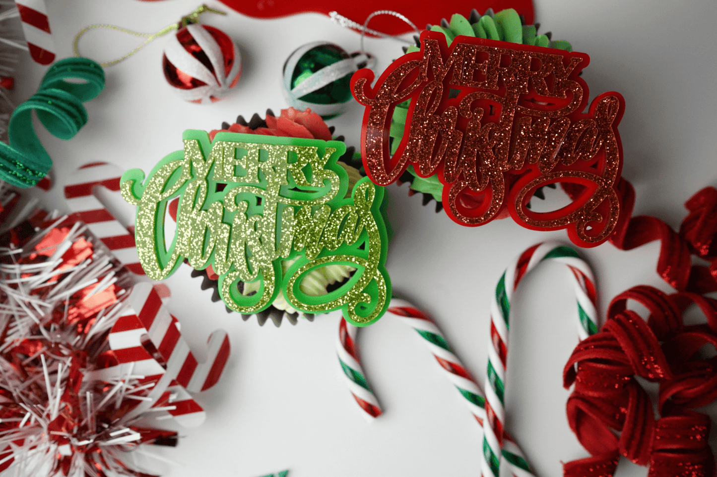 Glitter Christmas Charm