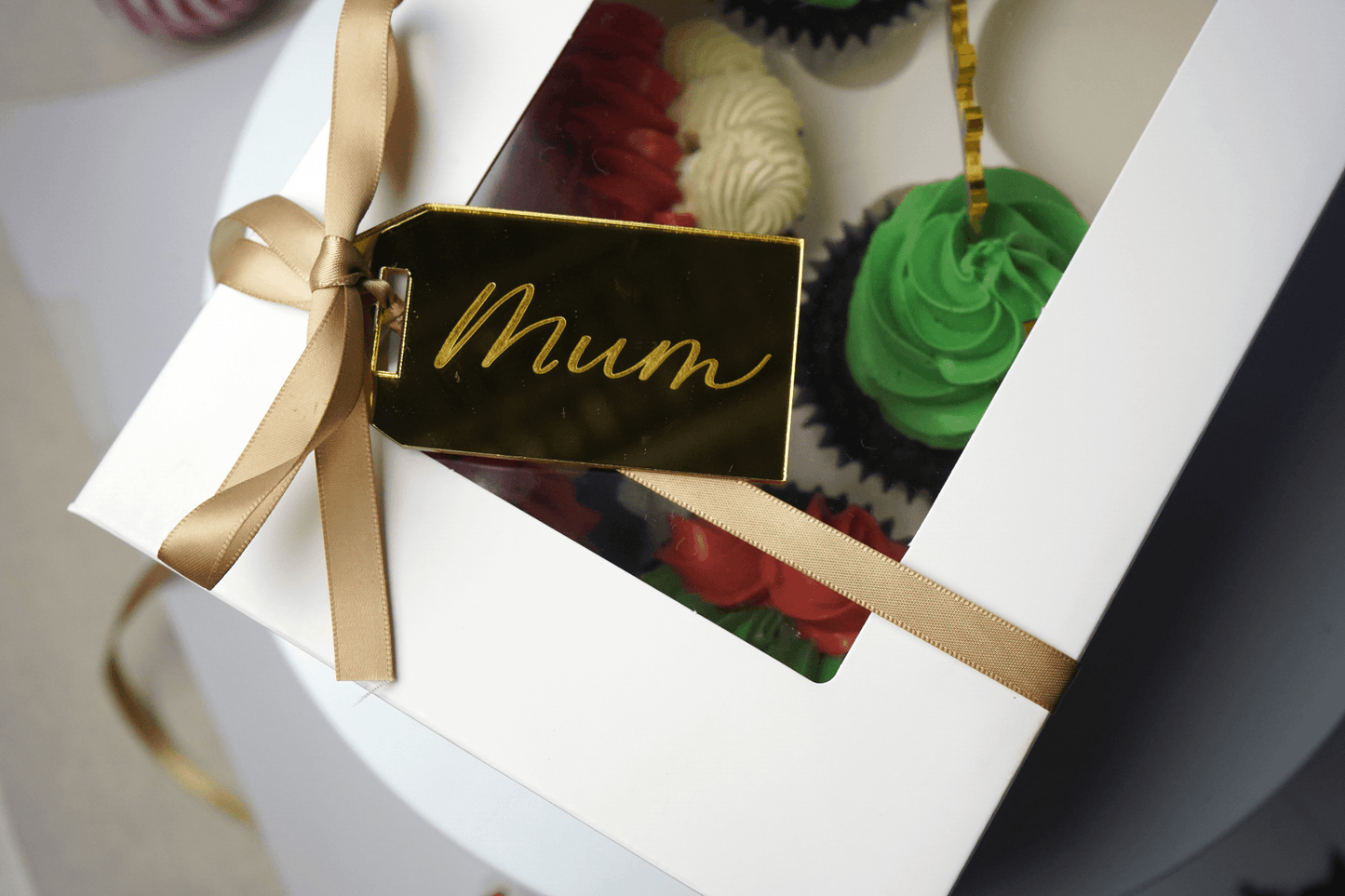 Mirror Gold Acrylic Gift Tag