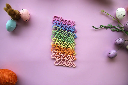 Acrylic Happy Easter Charms