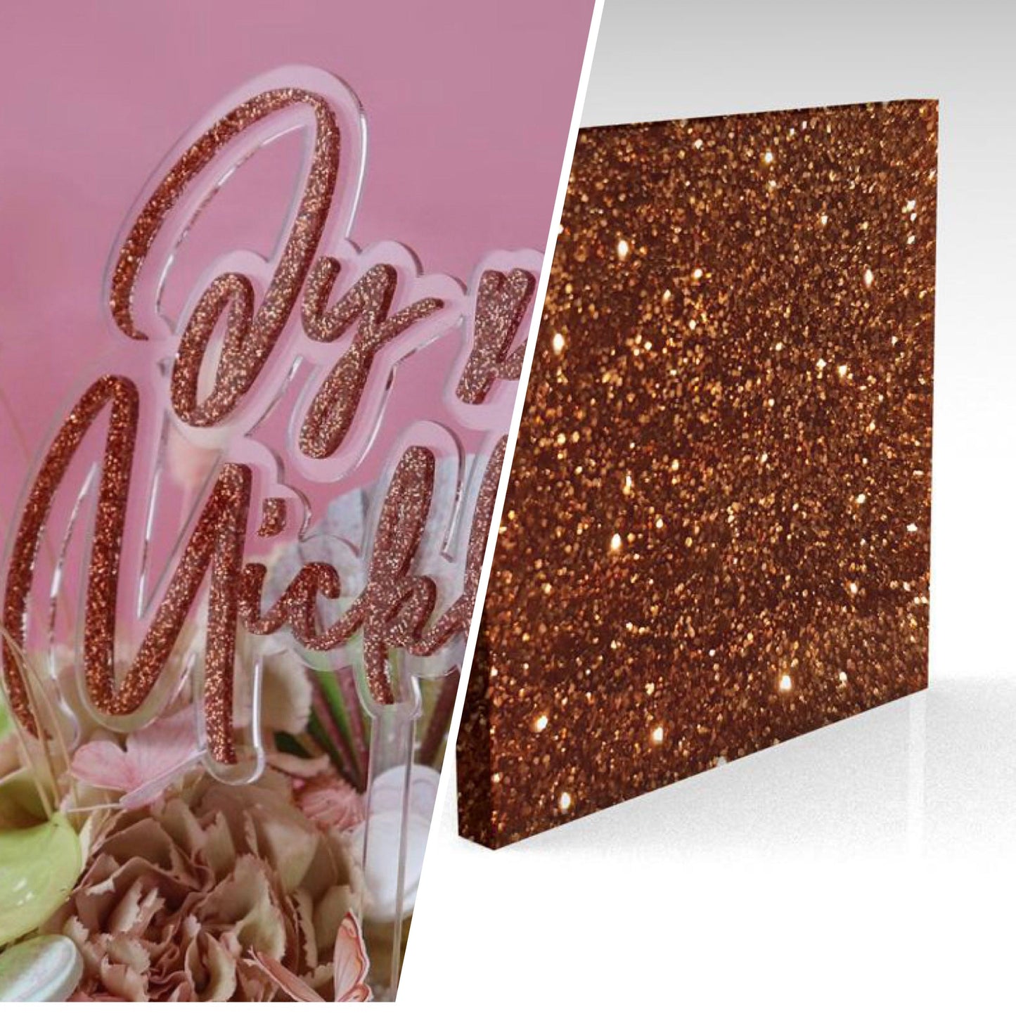Glitter name Topper