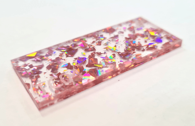 3mm Glitter Pink Acrylic