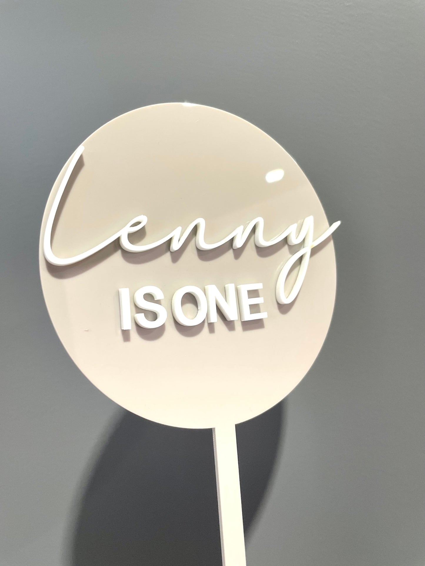 One Cake Topper