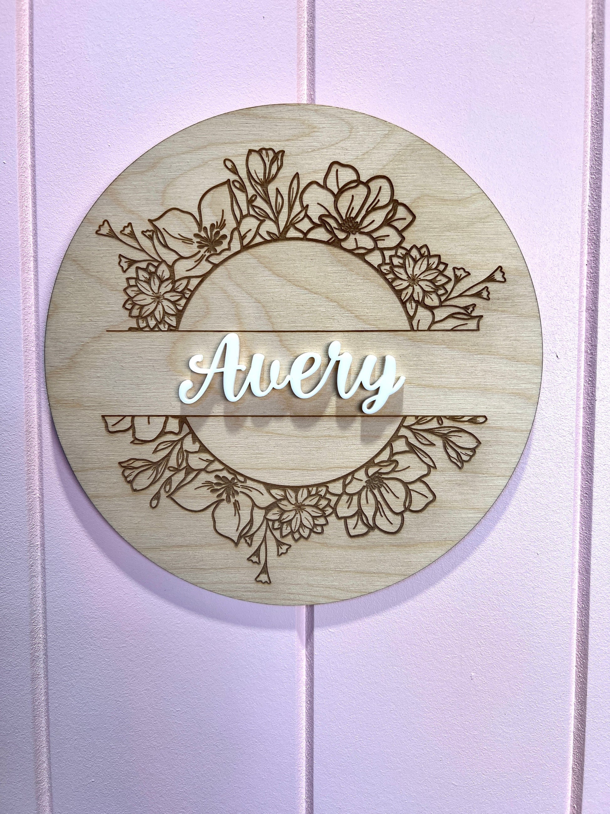 Timber Name Plaque