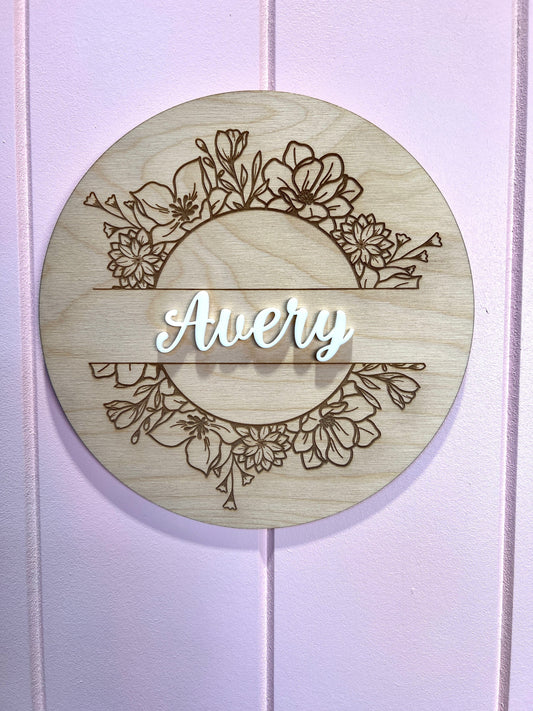 Timber Name Plaque