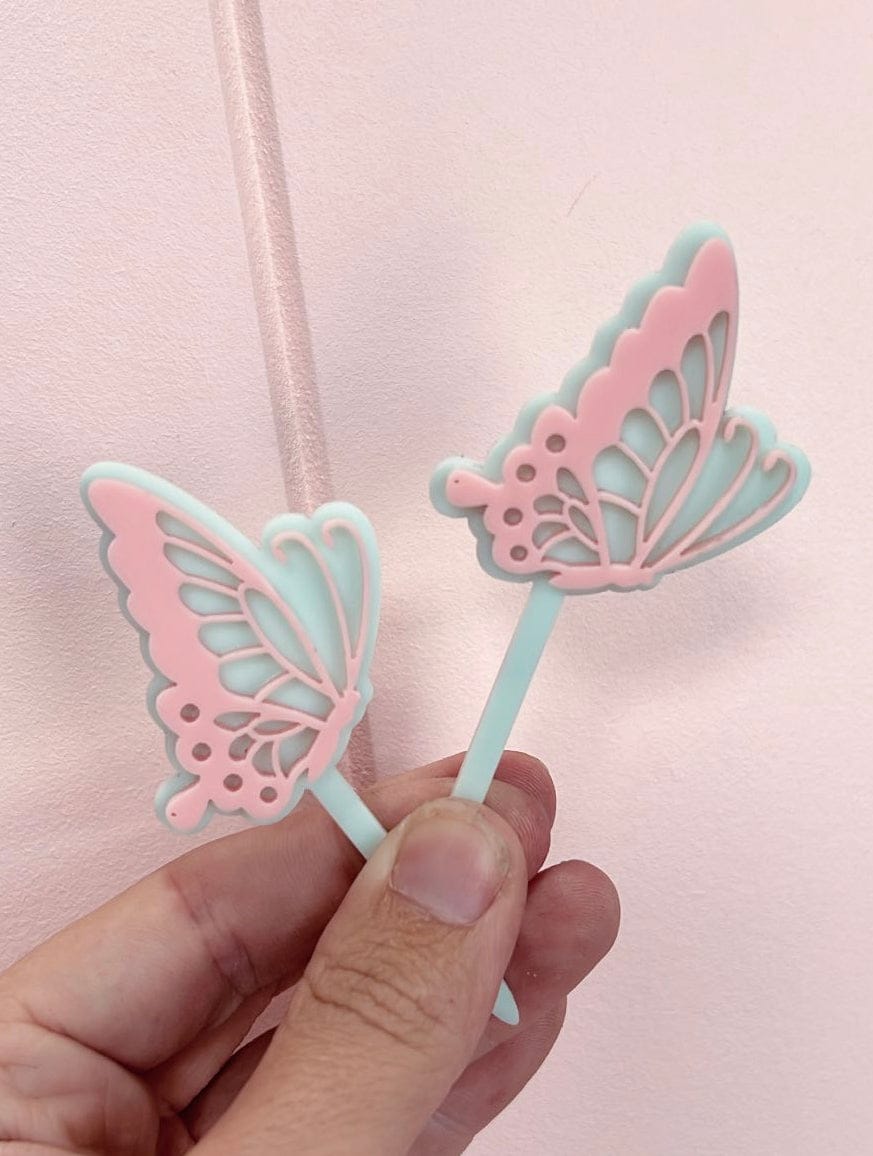 Pink ButterFly Cake topper