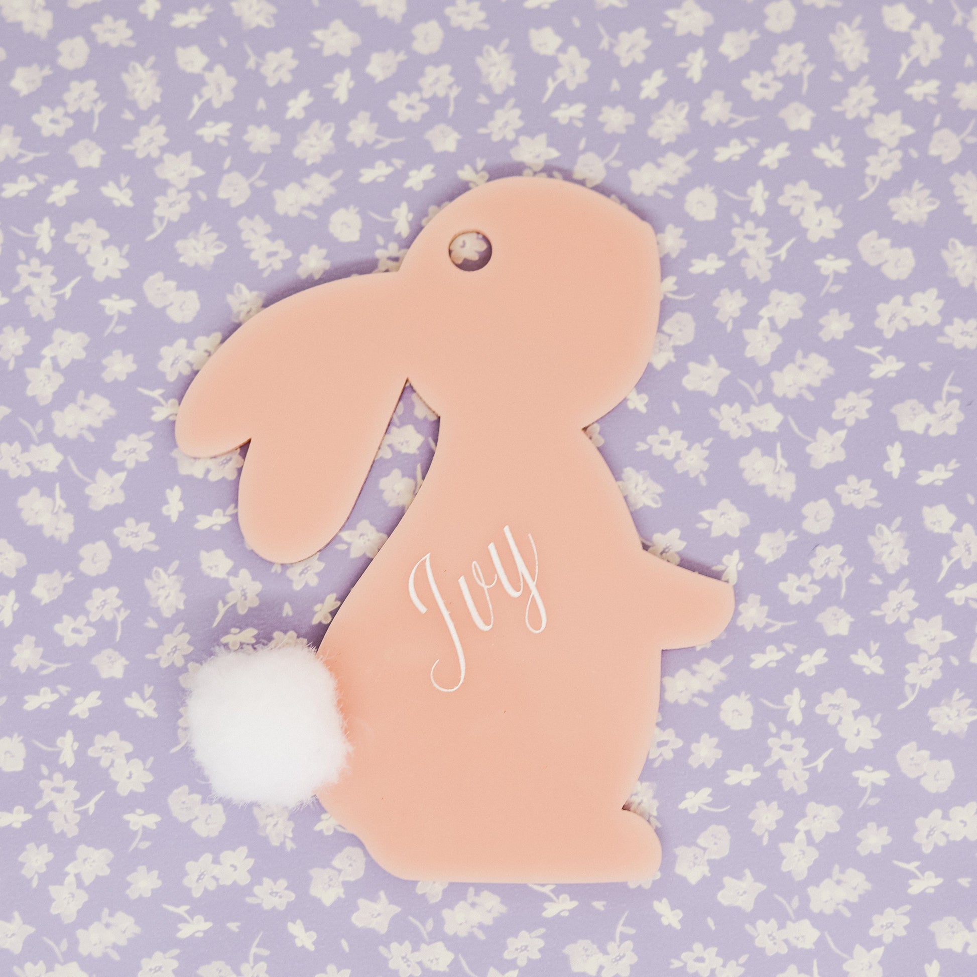 Acrylic Easter Bunny Tag